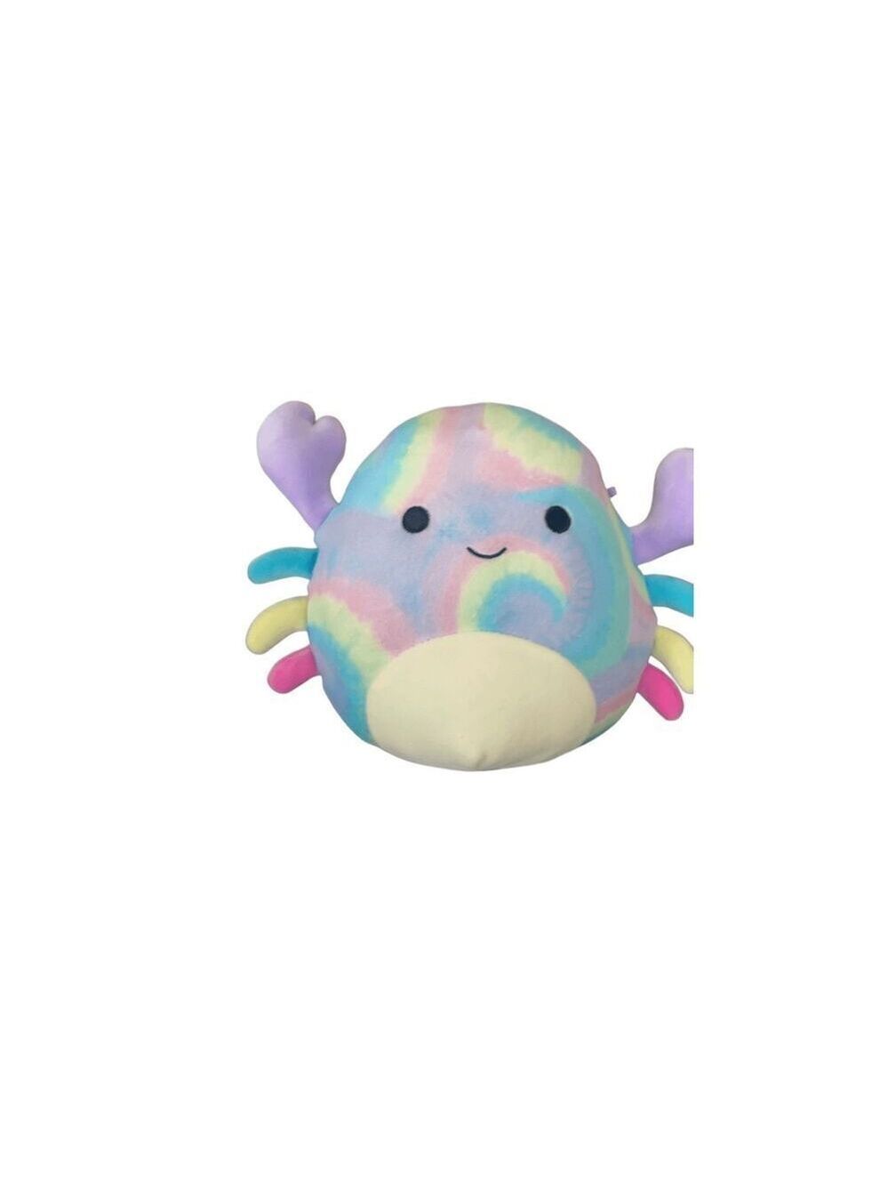Squishmallows Christabel The Crab Rainbow Tie-Dye Pastel Swirl  Plush 7”